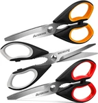 Astercook Heavy Duty Kitchen Shears With Serrated Blade, Silver Blades. Fixed Price $24.24.