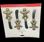 Christmas Holiday Gingerbread Jam Spreaders Queen West Distributing Co. New. Fixed Price $17.99.