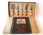 Williams-sonoma Set 5 Pc Berti Italian Cheese Knives Stainless Steel Olivewood. Fixed Price $21.95.