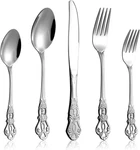 40 Pieces Retro Royal Silverware Set For 8, Stainless Steel Flatware. Fixed Price $37.90.