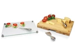 Picnic Time Concerto Glass Top Cutting Board With Cheese Tools. Fixed Price $24.95.