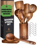 Wooden Tableware Set, Cooking Spoons, Utensil. Fixed Price $54.99.