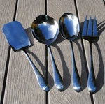 Gorham Meredith 18/8 Stainless Steel Serving Pieces Set Fork Spoons Server. Fixed Price $44.95.