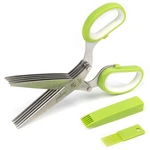 Jenaluca Herb Scissors With 5 Blades And Cover - Cool Kitchen Gadgets Cutter,. Fixed Price $17.58.