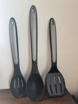 Calphalon Nylon Kitchen Utensil Set Spoon Spatula Black Gray Lot Of 3. Fixed Price $21.99.