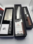 Set Of Keemake Kitchen Knifes And Kyoku Cleaver. Fixed Price $55.00.
