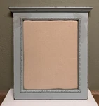 Wall Mount Rectangle Framed Pin Cushion Board, Painted Sky Blue, Hanging. Fixed Price $21.98.