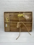 Thirstystone Rhino Mini Bar Board & Spreader Set, Acacia Wood, Zinc Alloy. Fixed Price $12.25.