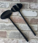 80S Copco Black Melamine Rippled Wavy Spoon Set Kitchen Utensil Taiwan 2530-51. Fixed Price $20.40.