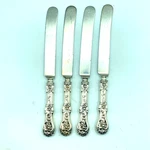 Antique Knife Roses Art Nouveau Silverplate Wm Rogers Set Of 4 Knives. Fixed Price $24.00.