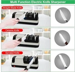 Yoorleay Electric Knife Sharpener 4-IN-1 Straight Blade Knives Silver. Fixed Price $35.11.