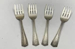 Gorham Lancaster Sterling Silver Ice Cream Fork Set 4 Piece 6" Monogrammed. Fixed Price $235.00.