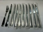 Reed & Barton Benson 18/10 Stainless Steel Flatware Steak Knives Fork Knife. Fixed Price $54.99.