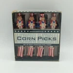 Boston Warehouse Uncle Sam Corn The Cob Holder Picks, Set Of 8. Fixed Price $14.99.