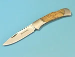 Browning Burlwood Drop Point Folding Lockback Knife 4" Closed 322589 BR589. Fixed Price $21.94.