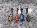Boston Warehouse Cheese Spreader Knives, Tropical Fish, Set Of 4. Fixed Price $7.89.