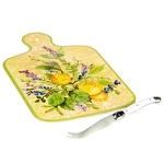 Certified International Lemon Zest Cheese Board & Knife Set, 13.25", Kitchen Use. Fixed Price $30.56.