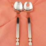 Domino Red By Amboss Salad Server 9.75" Made Austria Helmut Adler New Never Used. Fixed Price $129.99.