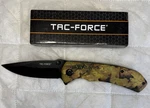 Tac Force Folding Pocket Knife Black Blade Brown Camo - TF764CA. Fixed Price $10.00.