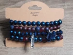 Essential Oil Diffuser Purple And Iradescent Blue Lava Bead Bracelet Set 7". Fixed Price $20.00.