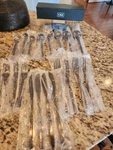 Crate & Barrel CB2 Olympia Brushed Black Flatware 20 Pc. 5 Settings Box #. Fixed Price $68.00.