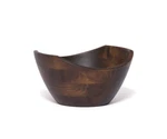 Lipper International Set Of 4 Walnut Finish Small Wavy Rim Bowls. Fixed Price $88.46.