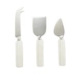 Assemble Kitchen - Mara Set Of 3 Marble & Steel Cheese Knives. Fixed Price $35.21.