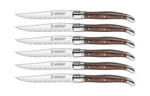 Trudeau Laguiole Steak Knives With Pakkawood Handles, Set Of 6, Stainless/wood. Fixed Price $106.36.