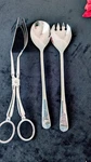 New Studio Nova Silverplate Pastry Server Tongs 2 Piece Italy Salad Set 10 Inch. Fixed Price $12.00.