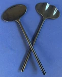 70S/80S Modernist Copco Salad Servers Utensils Glossy Black 2530-51. Fixed Price $25.00.