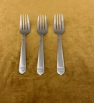 Set Of 3 Copenhagen Salad Forks Towle 18/10 Glossy Stainless Flatware. Fixed Price $36.04.