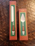 Nib - Lenox Holiday Gatherings Cake Knife & Server Stainless Original Boxes. Fixed Price $18.00.