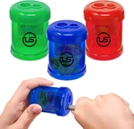 Pencil Sharpeners, 3 Blue Dual Hole With Pack,. Fixed Price $7.94.