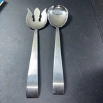 Chase Serving Set Stainless Steel 11" Salad Fork & Spoon Mcm Japan Vtg. Fixed Price $9.74.