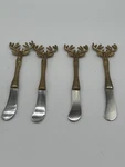 Zodax Stag Head Reindeer Butter Knives Set Of 4. Fixed Price $50.00.