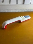 Knife Sharpener Ronco Showtime W/sharpening Stone Vintage Red/white Pull Through. Fixed Price $5.59.