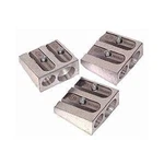 3 Pack: Kum 1040501 2-HOLE Pencil Sharpener Magnesium Alloy Wedge Silver. Fixed Price $13.61.
