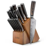 Yatoshi Professional Kitchen Knife Set, 15 Pieces, High Carbon Stainless Stee.... Fixed Price $293.90.