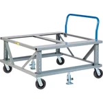 New! Ergonomic Adj. Height Pallet Stand With Handle-open Deck 48X40!!. Fixed Price $2339.95.