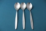 Wmf Cromargan Laurel Large Teaspoons (set Of 3) Triangle Germany 6 1/8". Fixed Price $71.39.