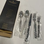 Argent Orf Vres Hampton Forge Scotts Mirror Stainless Steel 5 Pc. Flatware Set. Fixed Price $46.98.