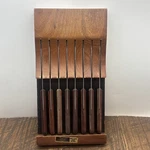 Vtg Town&country Steak Knife Set Stainless Steel Fleetwood Handles Of 8 Rack. Fixed Price $14.98.