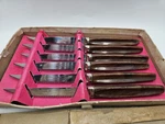 Regent Sheffield Steak Knife Set Stainless Blades 6 Knives. Fixed Price $20.00.