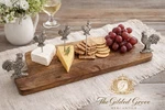 Mud Pie Wood Serving Tray Rooster Handles + Appetizer Picks Farmhouse Set. Fixed Price $34.99.