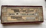 Antique William Rogers Eagle Brand Knife Set Of 6 W/original Box Warranted 12 Sp. Fixed Price $30.00.