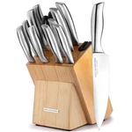 Zulay Kitchen Stainless Steel Knife Set With Block And Built Sharpener. Fixed Price $44.99.
