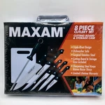 Maxam 8PC Cutlery Set Kitchen Knives Sharpening Steel Cutting Board Storage Case. Fixed Price $34.74.