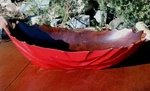 Vtg Rare "roro" Hand Carved 18X8" Boat/bowl 1- Piece Sold Wood "waves" Deco. Fk. Fixed Price $59.00.