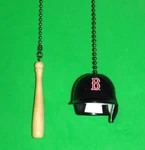 Boston Red Sox Ceiling Fan Light Pull Chain Set Helmet And Baseball Bat. Fixed Price $13.30.