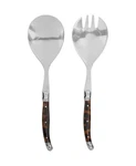 French Home 2-PIECE Set Of Laguiole Connoisseur Tortoise Shell Salad Servers. Fixed Price $28.99.
